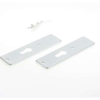 Hoppe Kortschild, aluminium 202kp zonder krukgat/pc-55 zilver