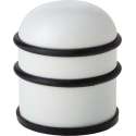 Deurstopper rond metaal/rubber 7 cm - Deurstop/deurvastzetter