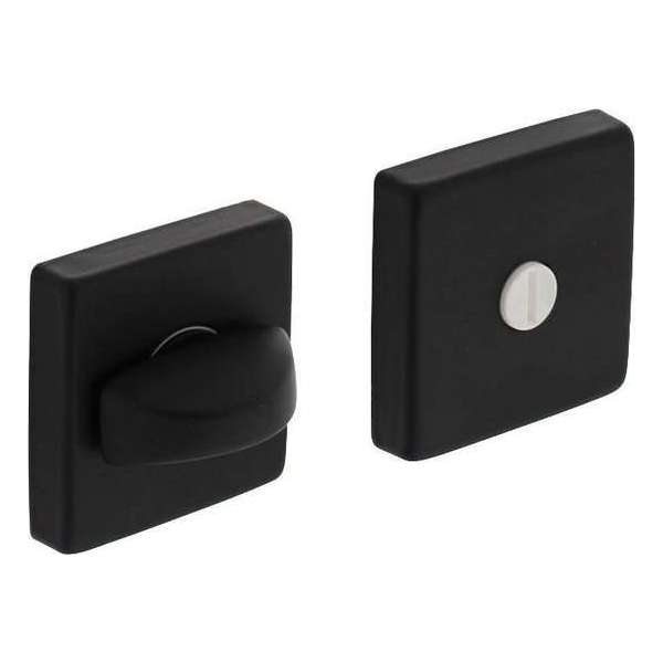 Intersteel Rozet toilet-/badkamersluiting 50x50x10 mm aluminium zwart Intersteel Rozet toilet-/badkamersluiting 50x50x10 mm aluminium zwart