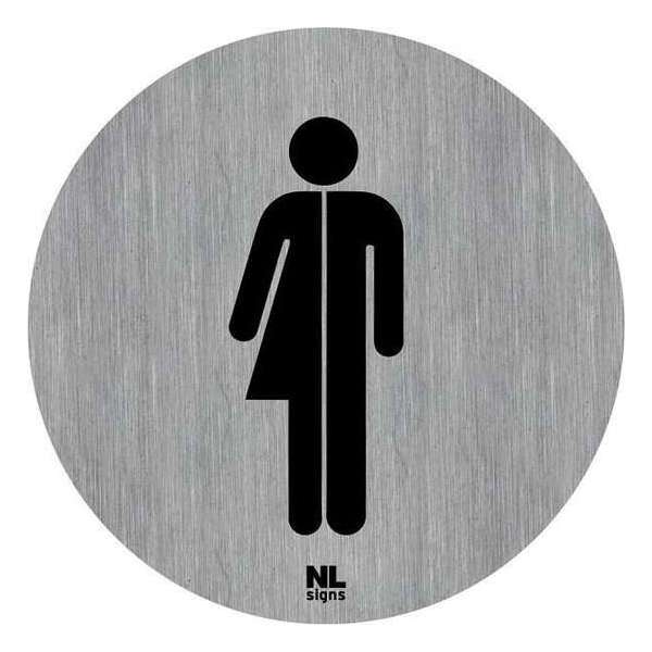WC bord RVS genderneutraal ø 75 mm zelfklevend WC bord RVS genderneutraal ø 75 mm zelfklevend