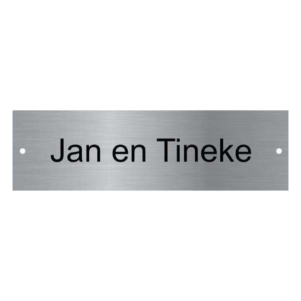 rvs naambordje voordeur | rvs naamplaatje 8x2cm rvs naambordje voordeur | rvs naamplaatje 8x2cm