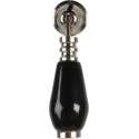 Clayre & Eef Deurknop 2*6 cm Zwart Keramiek Meubelknop