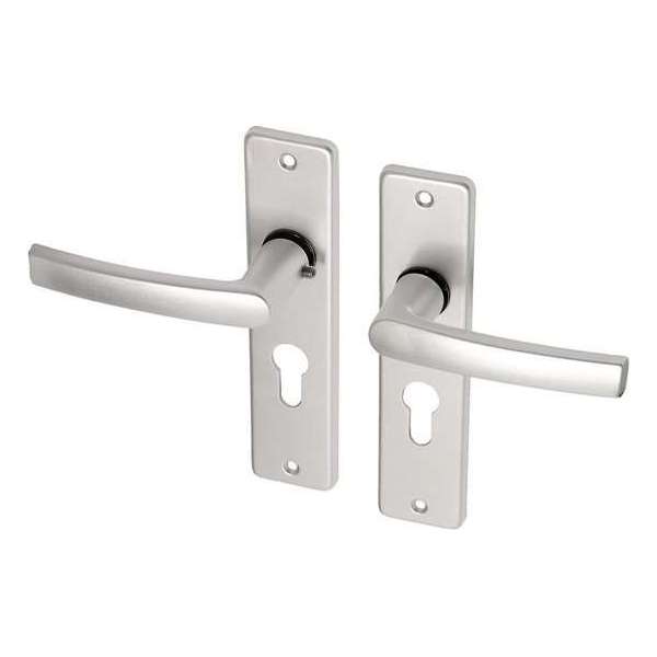 Wovar Deurkruk met schild PC55 aluminium blokmodel - Per Set Wovar Deurkruk met schild PC55 aluminium blokmodel - Per Set