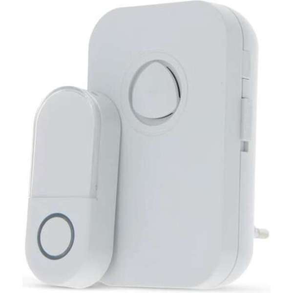 Ceezam Plug-in Draadloze Deurbel - 38 Melodieën - 3 Volumestanden - 100m Bereik - Wit Ceezam Plug-in Draadloze Deurbel - 38 Melodieën - 3 Volumestanden - 100m Bereik - Wit