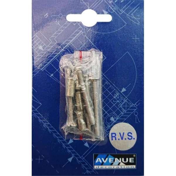 AVENUE 4 patentbouten M4 x 38 mm | RVS AVENUE 4 patentbouten M4 x 38 mm | RVS