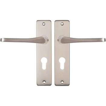 Starx Deurklink RVS – Deurbeslag – Deurschild voor Profielcilinder (PC55) – Deurklink Vlinder