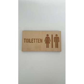 Bordje Toiletten pictogram man/vrouw - klein