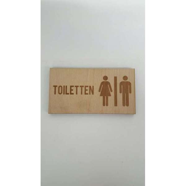 Bordje Toiletten pictogram man/vrouw - klein Bordje Toiletten pictogram man/vrouw - klein