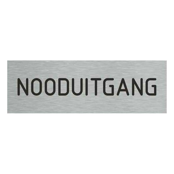Deurbordje - nooduitgang bord - bordje - nooduitgang - rechthoekig met RVS look Deurbordje - nooduitgang bord - bordje - nooduitgang - rechthoekig met RVS look