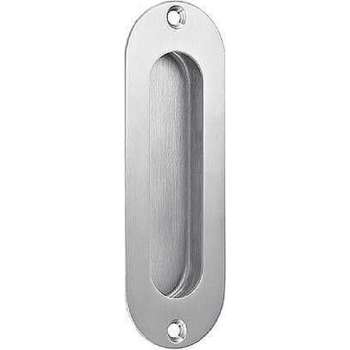 Schuifdeurkom Ovaal 120x40x10mm RVS