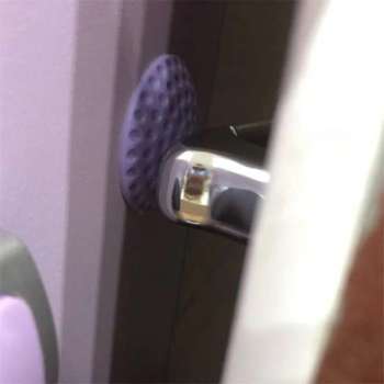 Deur Stopper Klink en Muur Beschermer Paars