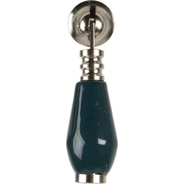 Clayre & Eef Deurknop 2*6 cm Groen Keramiek Meubelknop Clayre & Eef Deurknop 2*6 cm Groen Keramiek Meubelknop