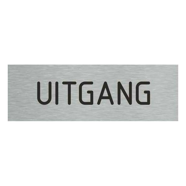 Deurbordje - uitgang bord - bordje - uitgang - rechthoekig met RVS look Deurbordje - uitgang bord - bordje - uitgang - rechthoekig met RVS look