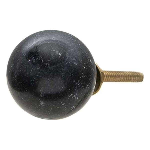 Clayre & Eef Deurknop Ø 3*3 cm Zwart Steen Meubelknop Clayre & Eef Deurknop Ø 3*3 cm Zwart Steen Meubelknop