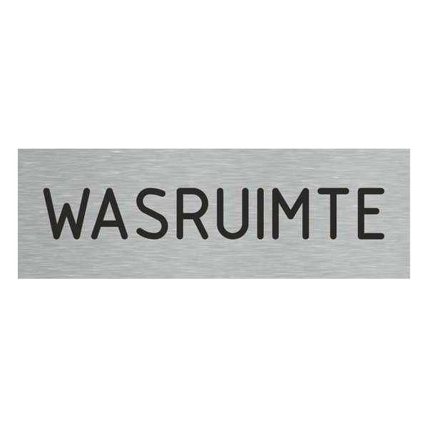 Deurbordje - wasruimte bord - bordje - wasruimte - rechthoekig met RVS look Deurbordje - wasruimte bord - bordje - wasruimte - rechthoekig met RVS look