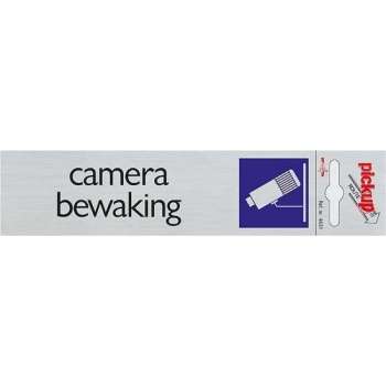 Pickup camerabewaking deurbordje - 165 x 44 mm