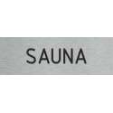Deurbordje -sauna - bordje -sauna  - rechthoekig met RVS look