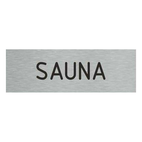 Deurbordje -sauna - bordje -sauna - rechthoekig met RVS look Deurbordje -sauna - bordje -sauna - rechthoekig met RVS look