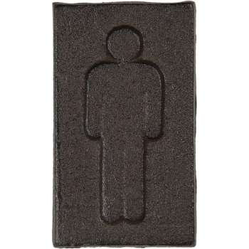 Clayre & Eef WC Bordje Heren 6*1*11 cm Bruin Ijzer Rechthoek Toilet Bordje Tekstbord Wandbord