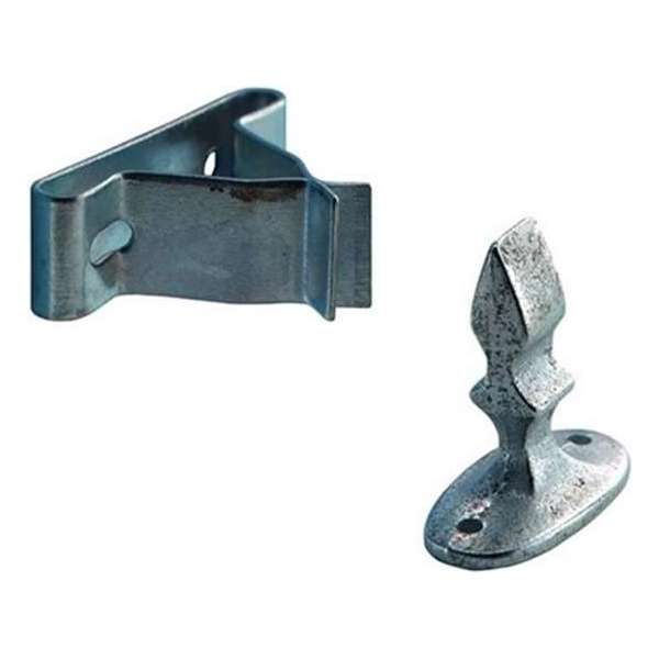 Deurvastzetter met Veerklem - Verzinkt Staal - 60 mm Deurvastzetter met Veerklem - Verzinkt Staal - 60 mm