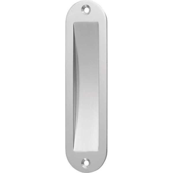 Hermeta Deurbeslag schuifdeurkom aluminium 150x40 mm ovaal 4562-01 Hermeta Deurbeslag schuifdeurkom aluminium 150x40 mm ovaal 4562-01
