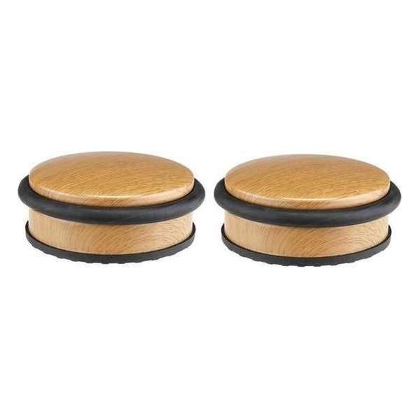 2x Kleine metalen deurstopper 10 x 4,5 cm - Huishouden deurstoppers/deurwiggen - hout/metaal - bamboelook 2x Kleine metalen deurstopper 10 x 4,5 cm - Huishouden deurstoppers/deurwiggen - hout/metaal - bamboelook