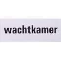 Aluminium deurbordje tekst: wachtkamer Zelfklevend | 130x50x0,5 mm | deur bordje wachtkamer