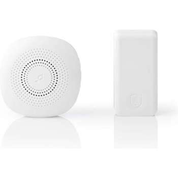 Draadloze Deurbelset | Netvoeding | 80 dB | Signaalbereik: 100 m | IP44 | Instelbaar volume | 36 Melodiën | 1 Ontvanger | Wit