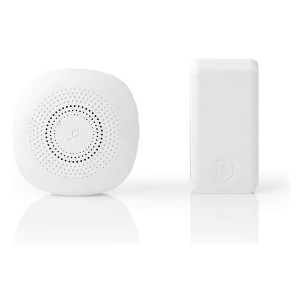 Draadloze Deurbelset | Netvoeding | 80 dB | Signaalbereik: 100 m | IP44 | Instelbaar volume | 36 Melodiën | 1 Ontvanger | Wit Draadloze Deurbelset | Netvoeding | 80 dB | Signaalbereik: 100 m | IP44 | Instelbaar volume | 36 Melodiën | 1 Ontvanger | Wit