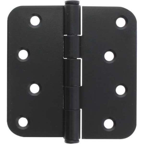 Scharnier - losse pen ronde hoeken -vierkant model - met ronde hoeken - zwart - set van 2 stuks Scharnier - losse pen ronde hoeken -vierkant model - met ronde hoeken - zwart - set van 2 stuks