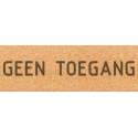 Deurbordje - geen toegang bord - bordje - geen toegang - rechthoekig - Kurk