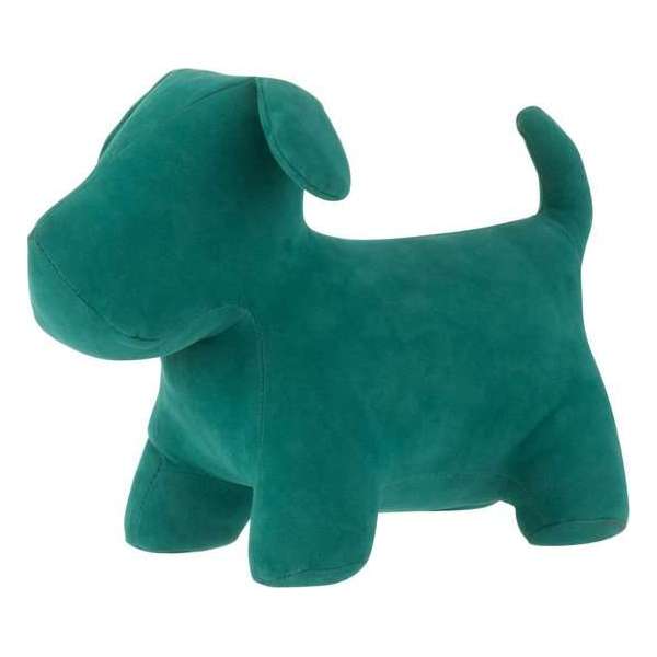J-Line Hond Deurstop Mat Fluweel Groen Medium J-Line Hond Deurstop Mat Fluweel Groen Medium