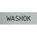 Deurbordje - washok bord - bordje - washok - rechthoekig met RVS look