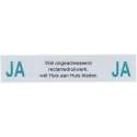 Ja Ja reclame brievenbus sticker Aluminium | Zelfklevend deur bordje ja ja sticker