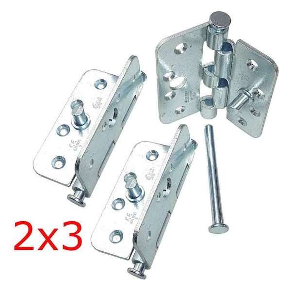 6x Lips SKG** Deurscharnier 102 X 92 X 3,3mm met afgeronde hoeken en veiligheidspen dievenklauw 6x Lips SKG** Deurscharnier 102 X 92 X 3,3mm met afgeronde hoeken en veiligheidspen dievenklauw