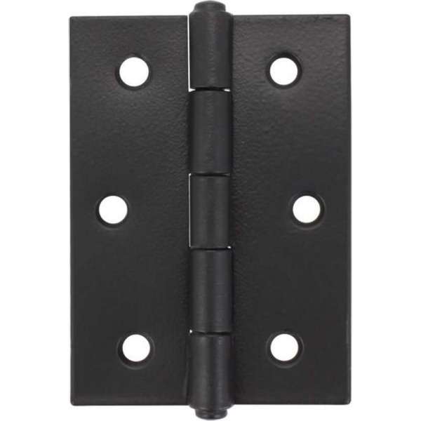 Starx scharnier smal model, met vaste pen, messing 60 x 46 mm zwart Starx scharnier smal model, met vaste pen, messing 60 x 46 mm zwart