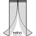 HAVI Home & Dry - Magnetisch Vliegengordijn - 100 x 230 cm - Zwart - Breedte Deur: 90cm - Lichtgewicht - Makkelijk te plaatsen