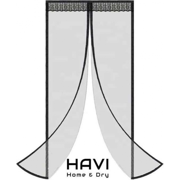 HAVI Home & Dry - Magnetisch Vliegengordijn - 100 x 230 cm - Zwart - Breedte Deur: 90cm - Lichtgewicht - Makkelijk te plaatsen HAVI Home & Dry - Magnetisch Vliegengordijn - 100 x 230 cm - Zwart - Breedte Deur: 90cm - Lichtgewicht - Makkelijk te plaatsen