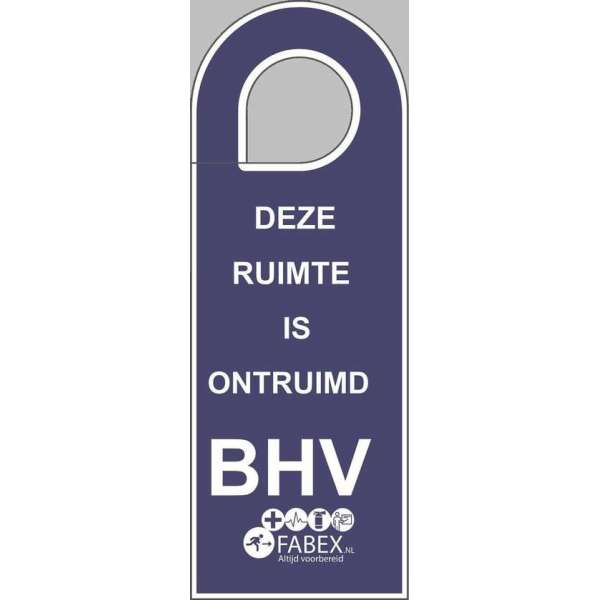 Deurhanger voor BHV ontruiming Deurhanger voor BHV ontruiming