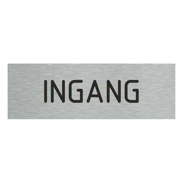 Deurbordje - ingang bord - bordje - ingang - rechthoekig met RVS look Deurbordje - ingang bord - bordje - ingang - rechthoekig met RVS look