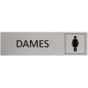 Aluminium Deurbordje Dames 165x45mm met tape