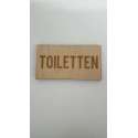 Bordje tekst Toiletten - klein