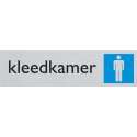 Deurbordje kleedkamer heren, alulook, 165 x 44 mm