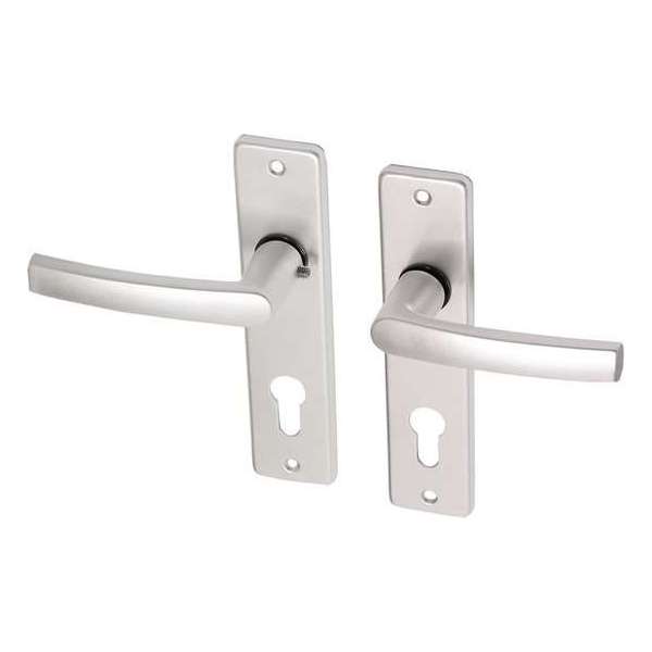 Wovar Deurkruk met schild PC72 aluminium blokmodel - Per Set Wovar Deurkruk met schild PC72 aluminium blokmodel - Per Set