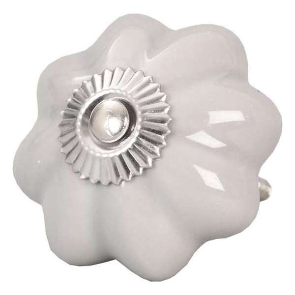 Clayre & Eef Deurknop Ø 5 cm Grijs Keramiek Meubelknop Clayre & Eef Deurknop Ø 5 cm Grijs Keramiek Meubelknop