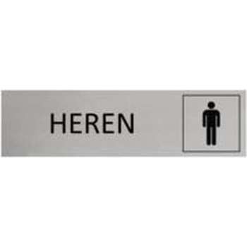 Aluminium Deurbordje Heren 165x45mm met tape
