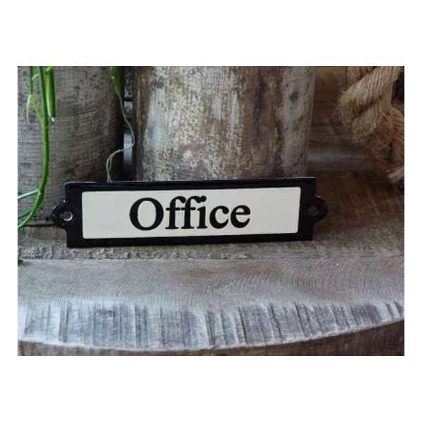Emaille deurbordje recht 'Office' Emaille deurbordje recht 'Office'