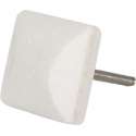 Clayre & Eef Deurknop 3*3 cm Creme Steen Vierkant Meubelknop