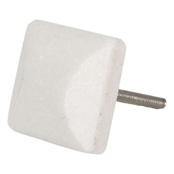 Clayre & Eef Deurknop 3*3 cm Creme Steen Vierkant Meubelknop Clayre & Eef Deurknop 3*3 cm Creme Steen Vierkant Meubelknop
