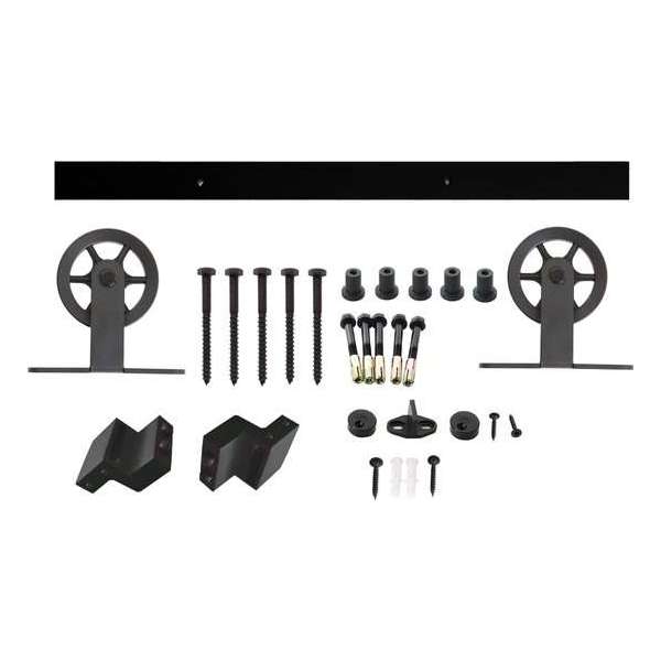 Intersteel Schuifdeursysteem Wheel Top mat zwart Intersteel Schuifdeursysteem Wheel Top mat zwart